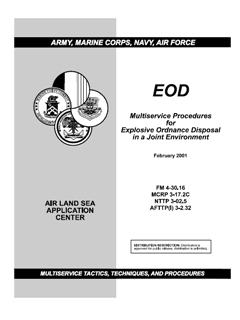 FM 4-30.16 20010215 EXPLOSIVE ORDNANCE DISPOSAL Multiservice Procedures for EOD in a Joint Environment(2001)